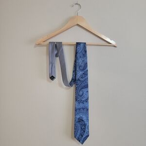 Tommy Hilfiger 100% Silk Blue Paisley Tie